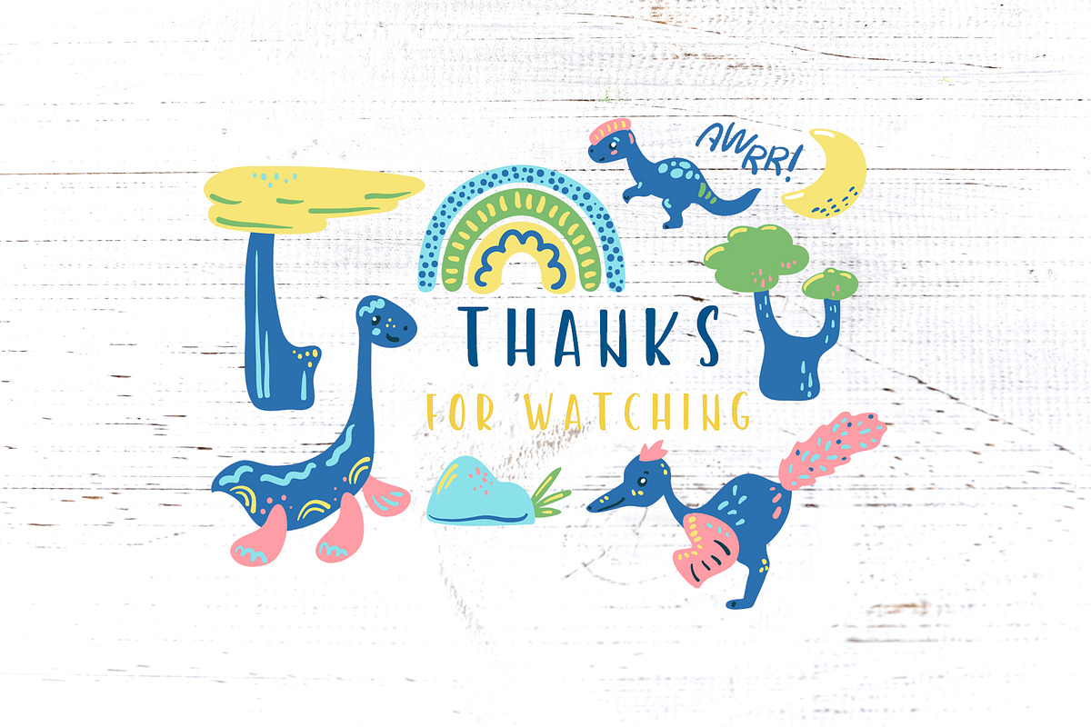 Cute Dinosaur Vector Clipart, an Animal Illustration by RabbitAndPencil (Photo 10 of 10)