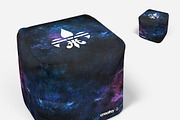 Ottoman Cube and Round Mockup Set, a Product Mockup by Creatsy (Thumbnail 2 of 7)