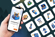 3D Animated Outdoor Adventure Icons, an Object 3D Model by Flat Icons (Thumbnail 3 of 5)