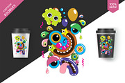 Сartoon doodles + 5 seamless pattern, an Animal Illustration by KENO Mascots (Thumbnail 4 of 7)