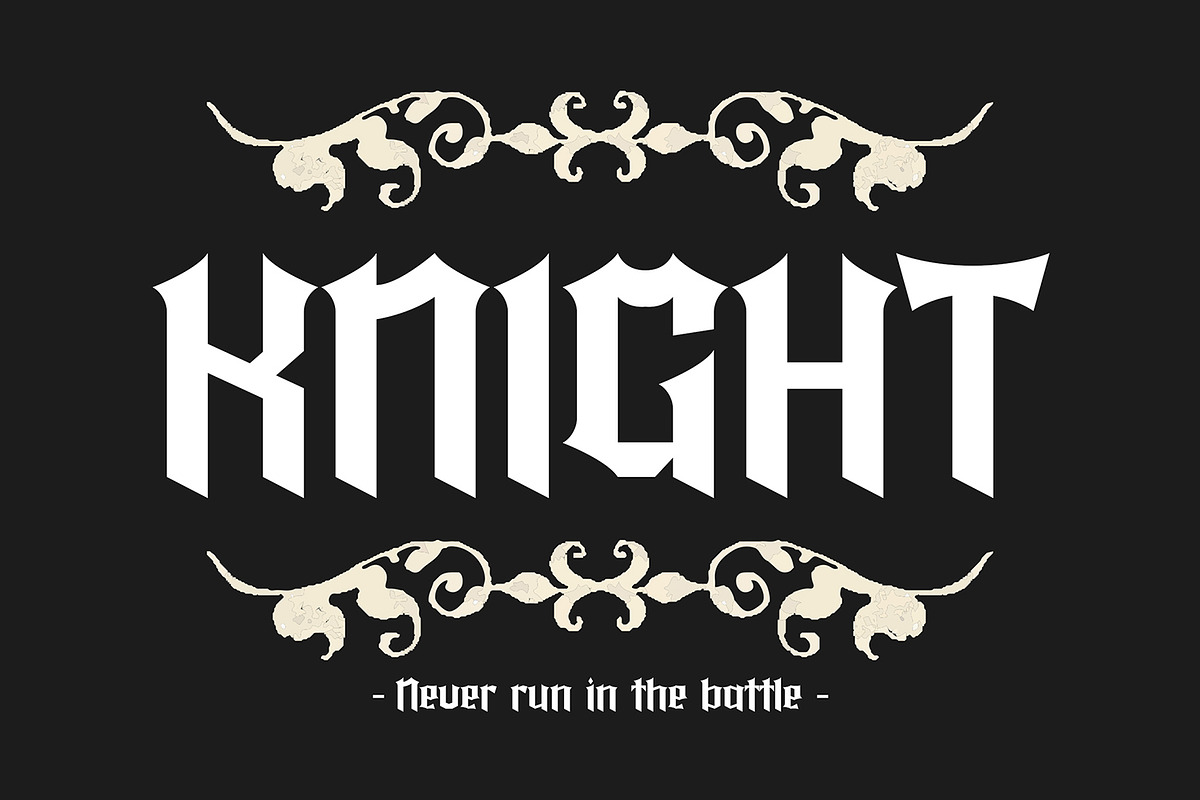 Instinct Hunter - Blackletter Font, a Blackletter Font by AQR Studio (Photo 6 of 8)