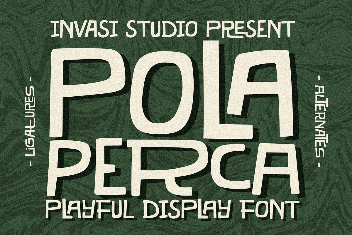 Pola Perca - Playful Tiki Font, a Sans Serif Font by Invasi Studio (Photo 1 of 10)