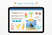 Kawaii Beach Goodnotes Stickers, an Illustration by mimimeow (Thumbnail 3 of 3)