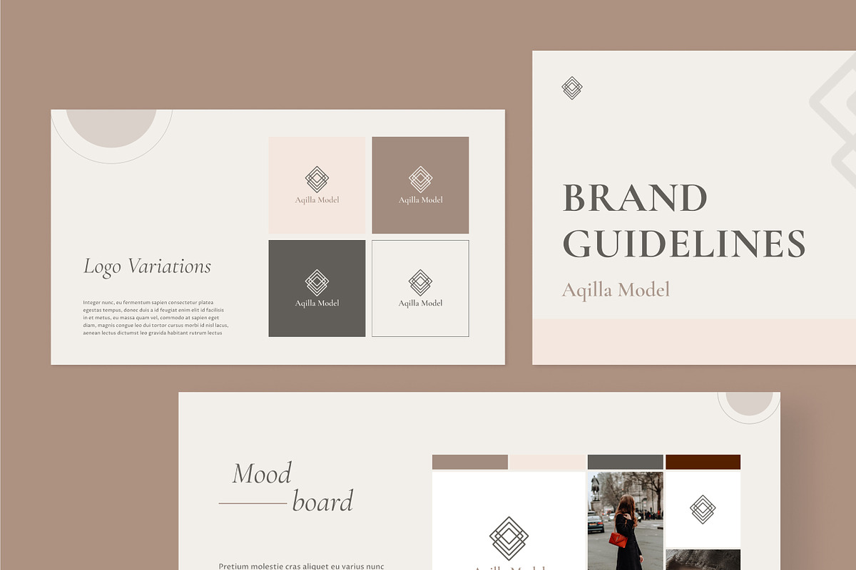 Aqilla – Fashion Brand Guidelines, a Presentation Template by Rukuru Studio (Photo 5 of 7)