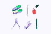 Nail Care Tools Collection, an Object Graphic by Deemak Daksina (Thumbnail 1 of 3)