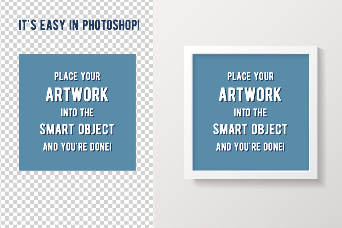 White Square Frame Mockup, a Print Template by Minty Fresh Graphics (Photo 4 of 4)