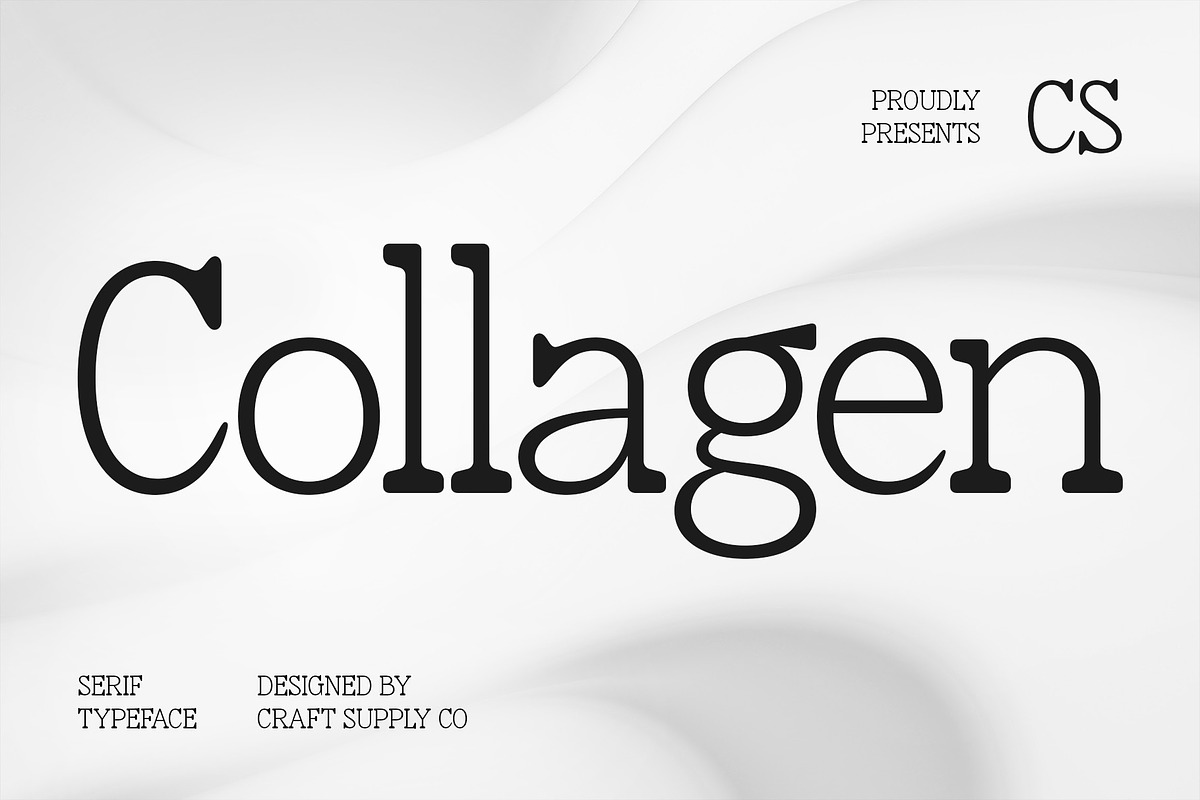 CS Collagen – Modern Font, a Serif Font by Craft Supply Co. (Photo 1 of 8)