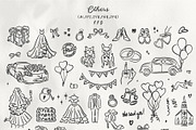 Hand Drawn Playful Wedding Clipart, a Decorative Illustration by La Petite Line Art (Thumbnail 10 of 15)