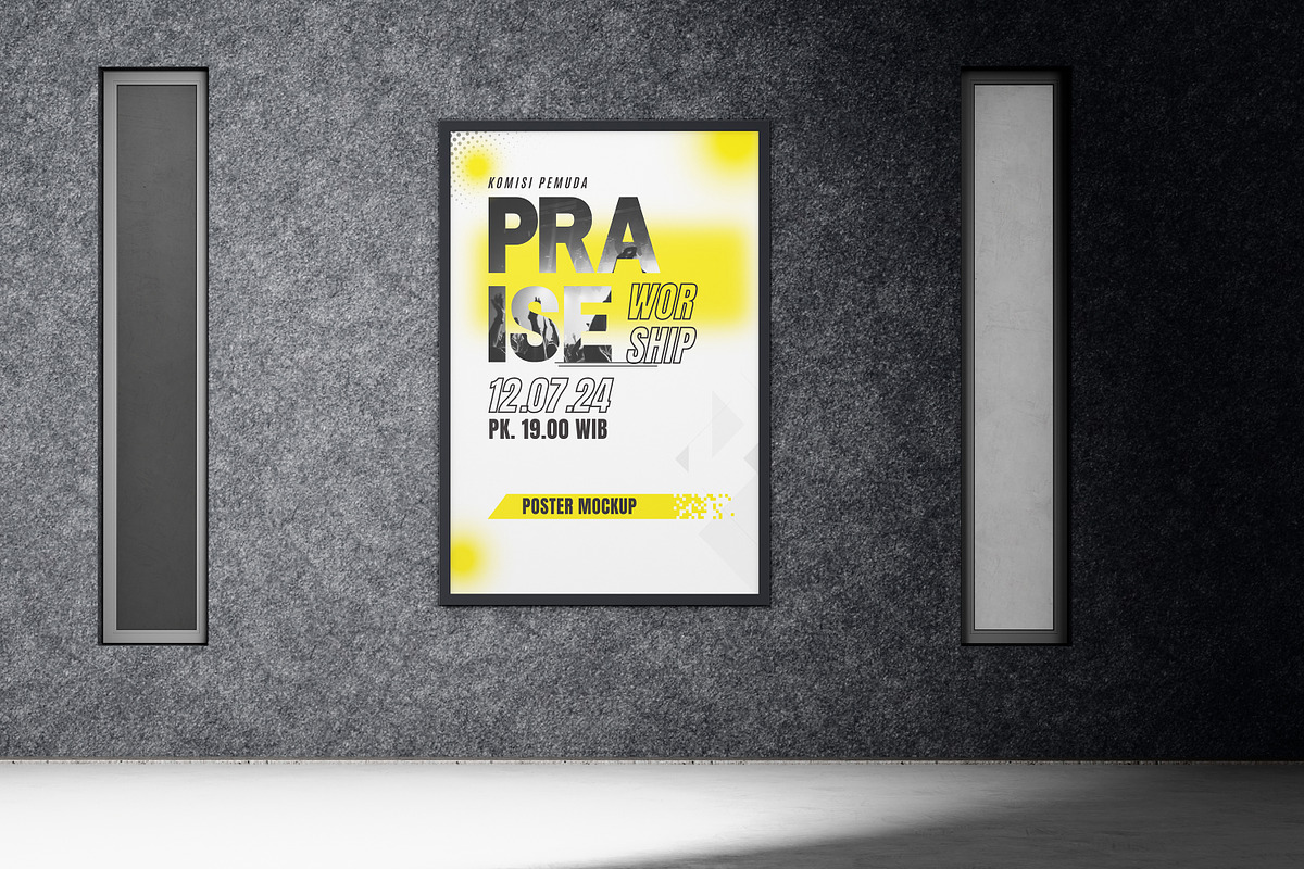 POSTER MOCKUP, an Advertising Mockup by safrizalstudio (Photo 1 of 4)