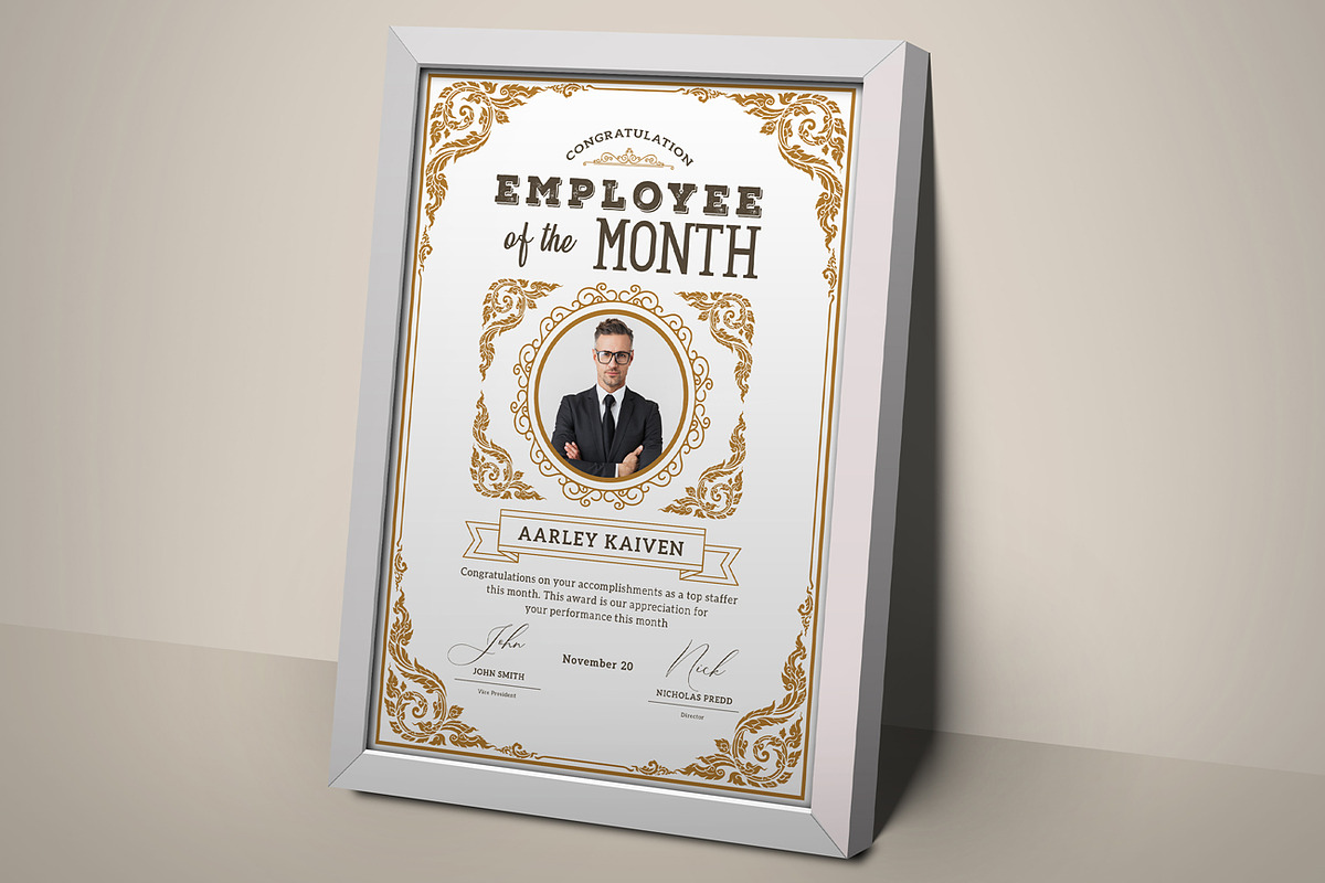 Gold Employee of the Month, a Stationery Template by Aarley Kaiven (Photo 2 of 2)