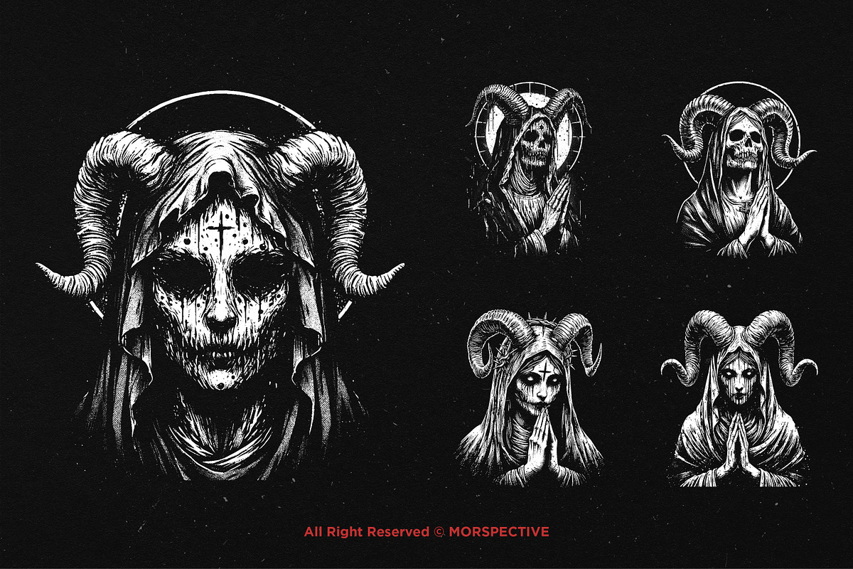 10 Bundle Dark Art Mother Marry, an Illustration by Morspective (Photo 3 of 7)