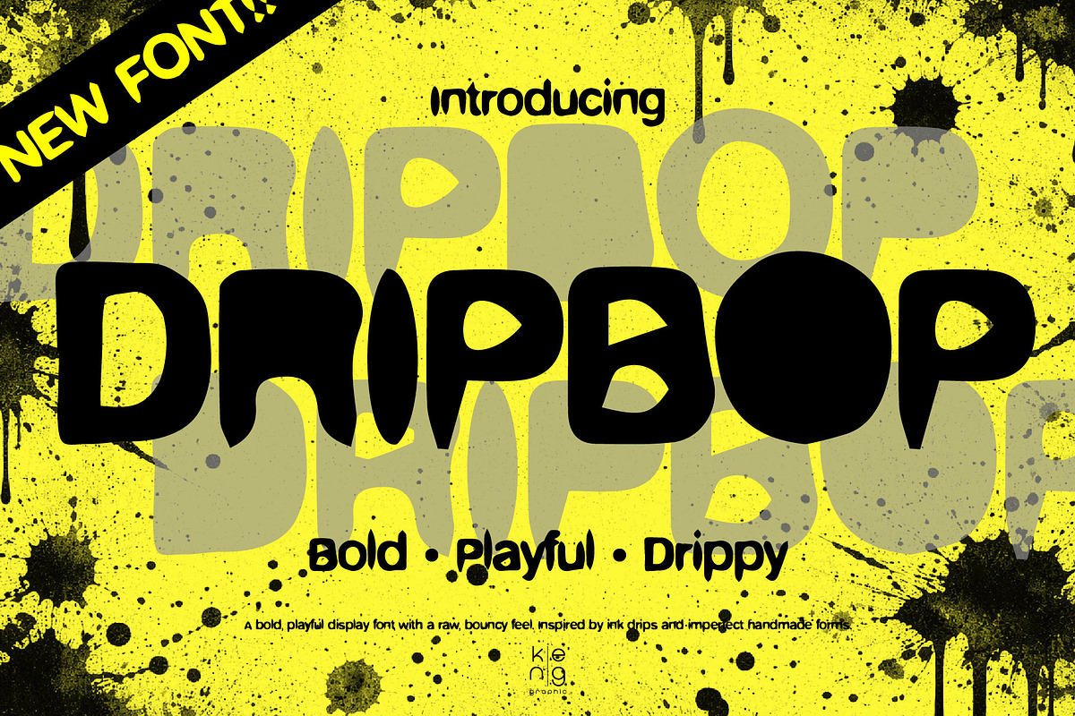 DRIPBOP FONT, a Handwritten Font by KengGraphic (Photo 1 of 12)