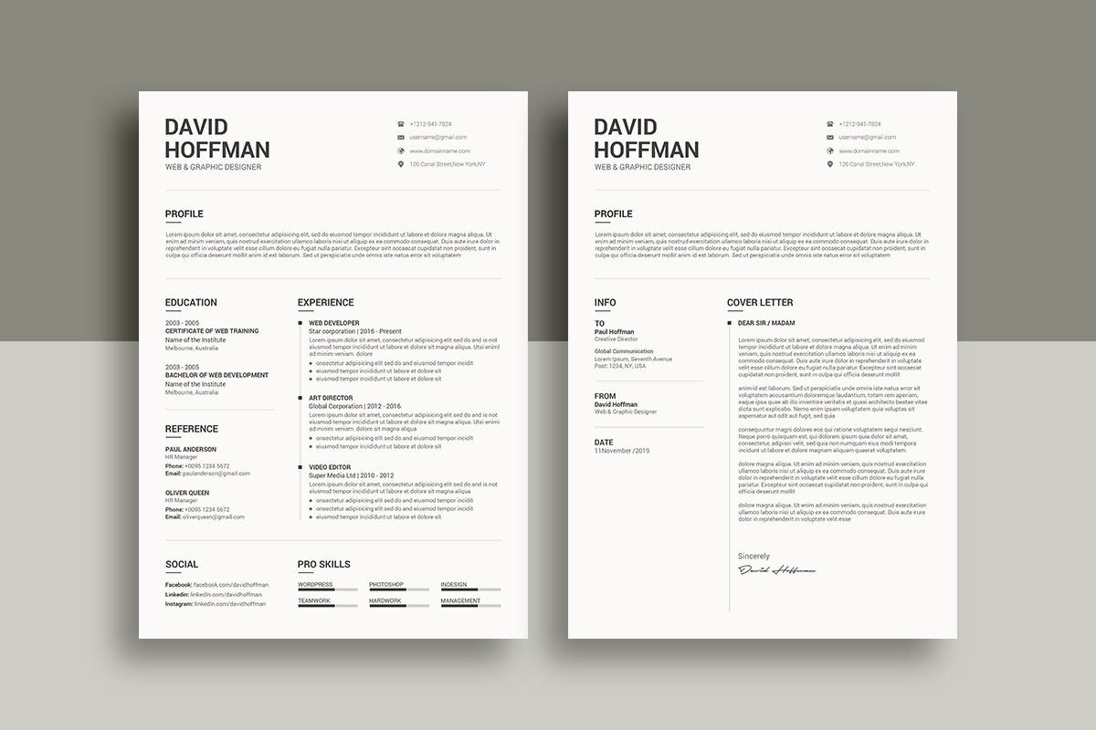 Resume/CV, a Resume Template by deviserpark (Photo 2 of 4)