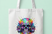Neon Boombox Skull Splash Art, a Shirt Mockup by Vector Stall (Thumbnail 13 of 15)