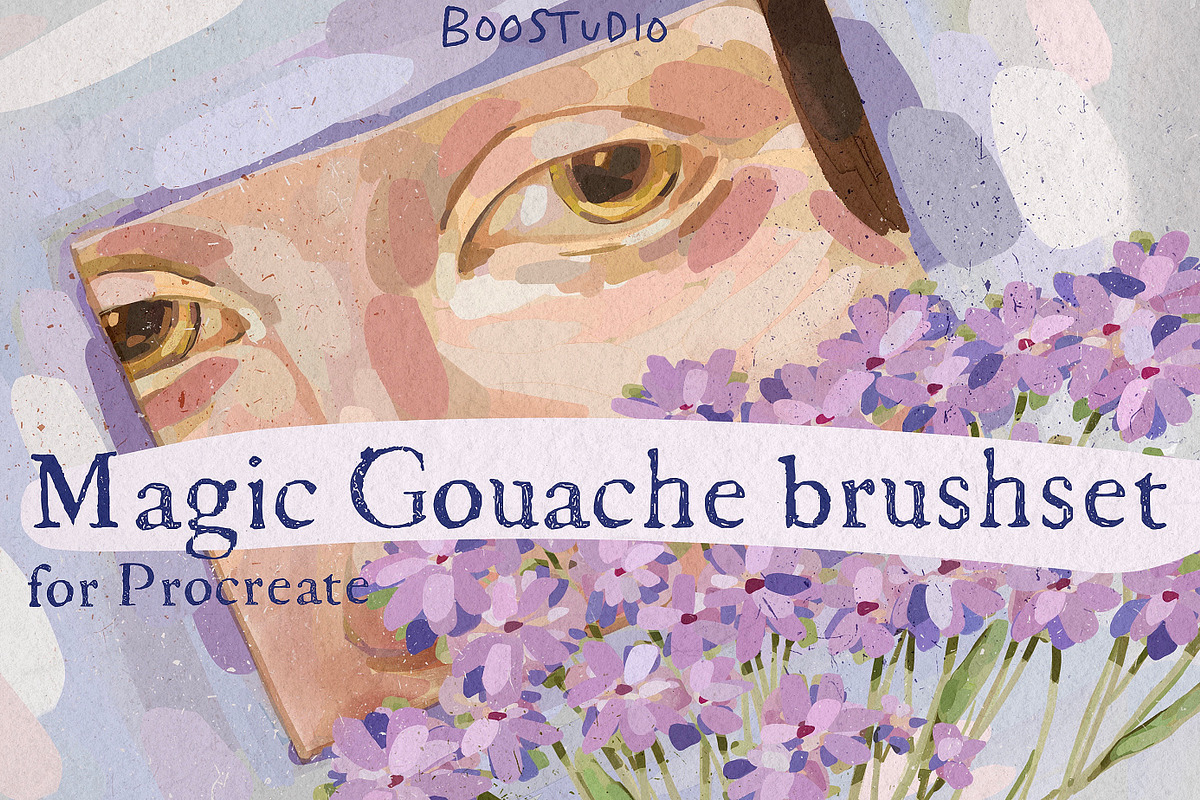 Magic Gouache Brushes for Procreate, a Brush Add-On by BooStudio (Photo 1 of 9)