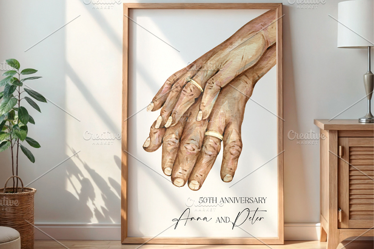 Wedding 50th Anniversary Grandparent, a Person Illustration by EkaterinaViArt (Photo 2 of 3)