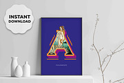 Mythological Alphabet Poster - A, an Illustration by SizenS (Thumbnail 1 of 2)