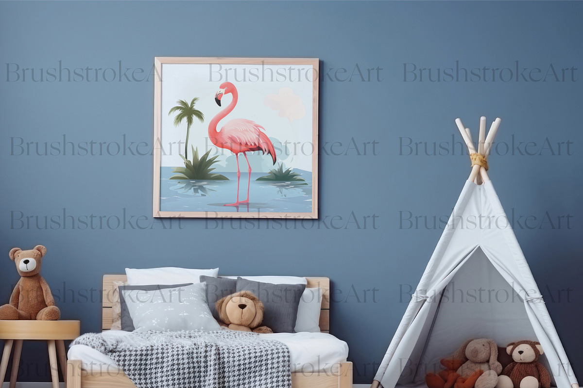 Flamingo Clipart, Pink Flamingo PNG, an Animal Illustration by BrushstrokeArtGB (Photo 7 of 9)