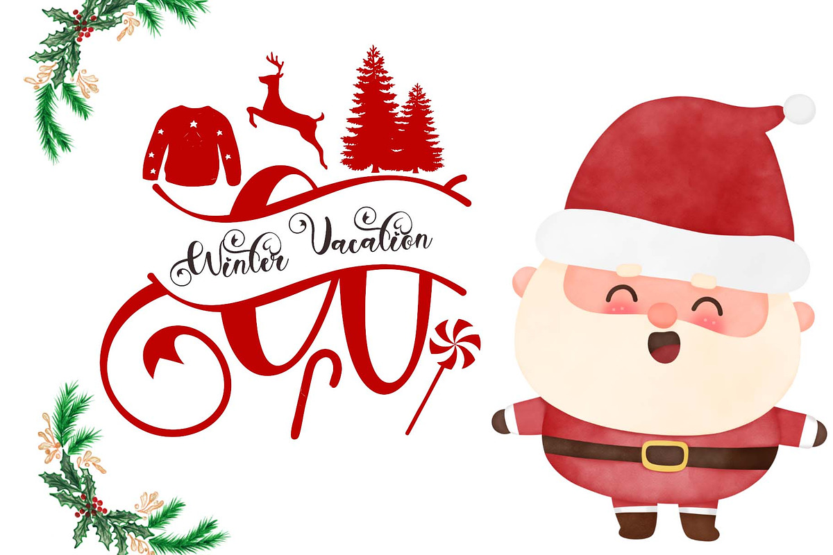 Samantha Christmas Monogram, a Handwritten Font by Yoga Letter (Photo 3 of 7)