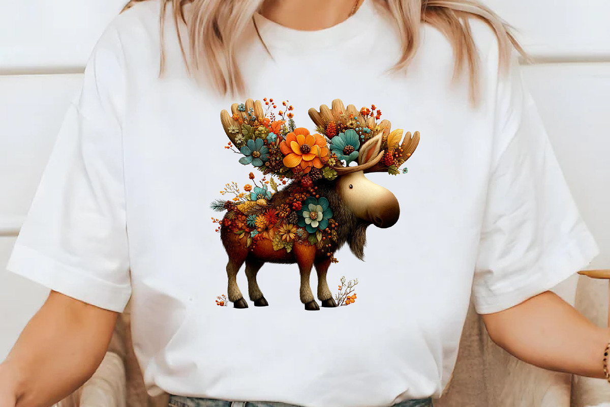 Whimsical Autumn Fall Moose Clipart, a Seasonal Illustration by Designworld (Photo 5 of 7)