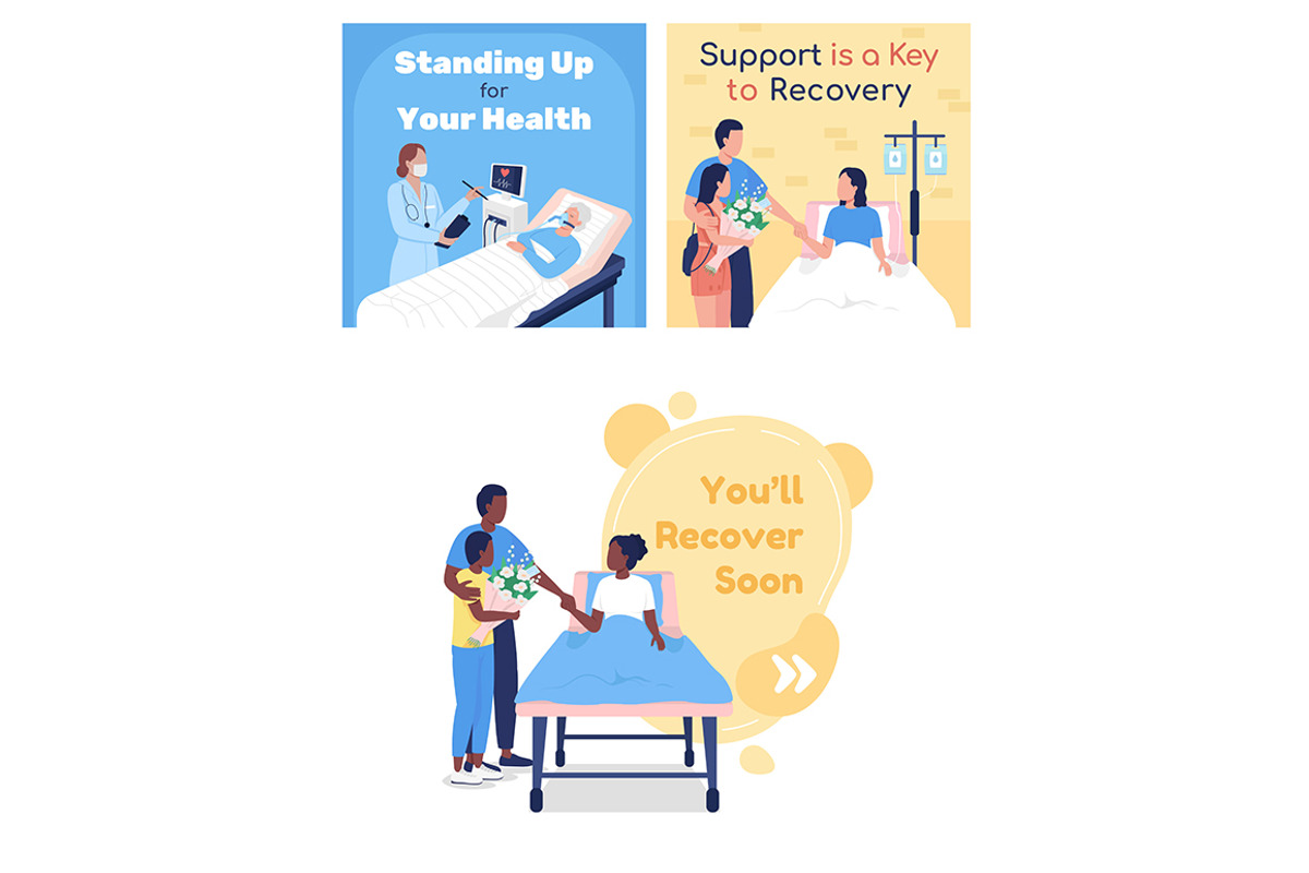 Hospital treatment social media post, a Marketing Template by IMG visuals characters (Photo 1 of 4)