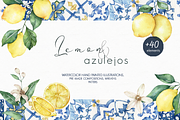 Lemon and portuguese tiles set, an Illustration by Bruna Illustrates (Thumbnail 1 of 5)