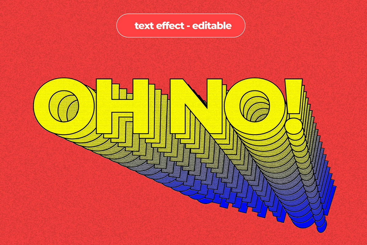 Oh No Text Effect Design, a Layer Style Add-On by CreativeShaper (Photo 1 of 2)