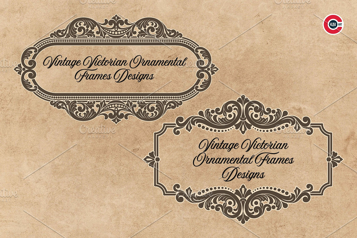 Vintage Victorian Ornamental Frames, a Decorative Illustration by C-Kav (Photo 5 of 7)