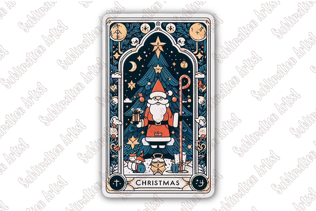 Christmas Tarot Card PNG Files, an Illustration by Sublimation Artist (Photo 2 of 3)