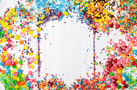 The color sprinkles containing abundance, background, and baked, a Food & Drink Photo by oksix