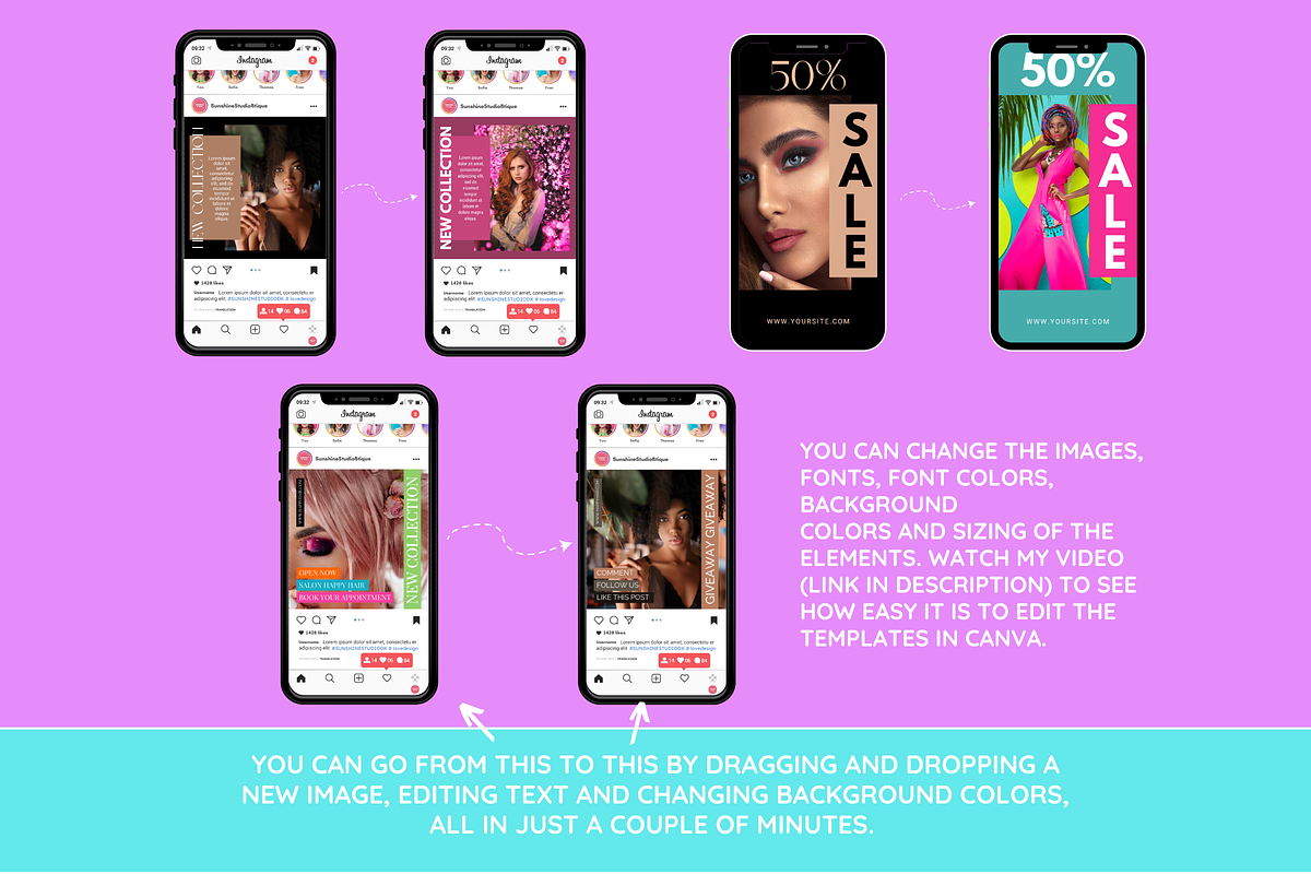 Colorful Instagram Quotes, a Social Media Template by SunshineStudioBoutique (Photo 6 of 6)