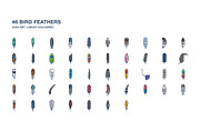 Bird feathers icon set, an Icon by Icongeek26 (Thumbnail 2 of 6)