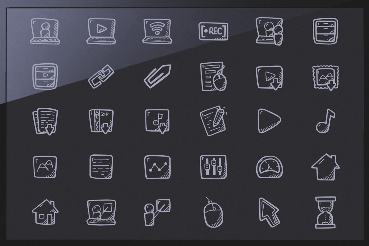 e-Learning Hand Drawn Icons, an Outline Icon by Good Stuff No Nonsense (Photo 2 of 5)
