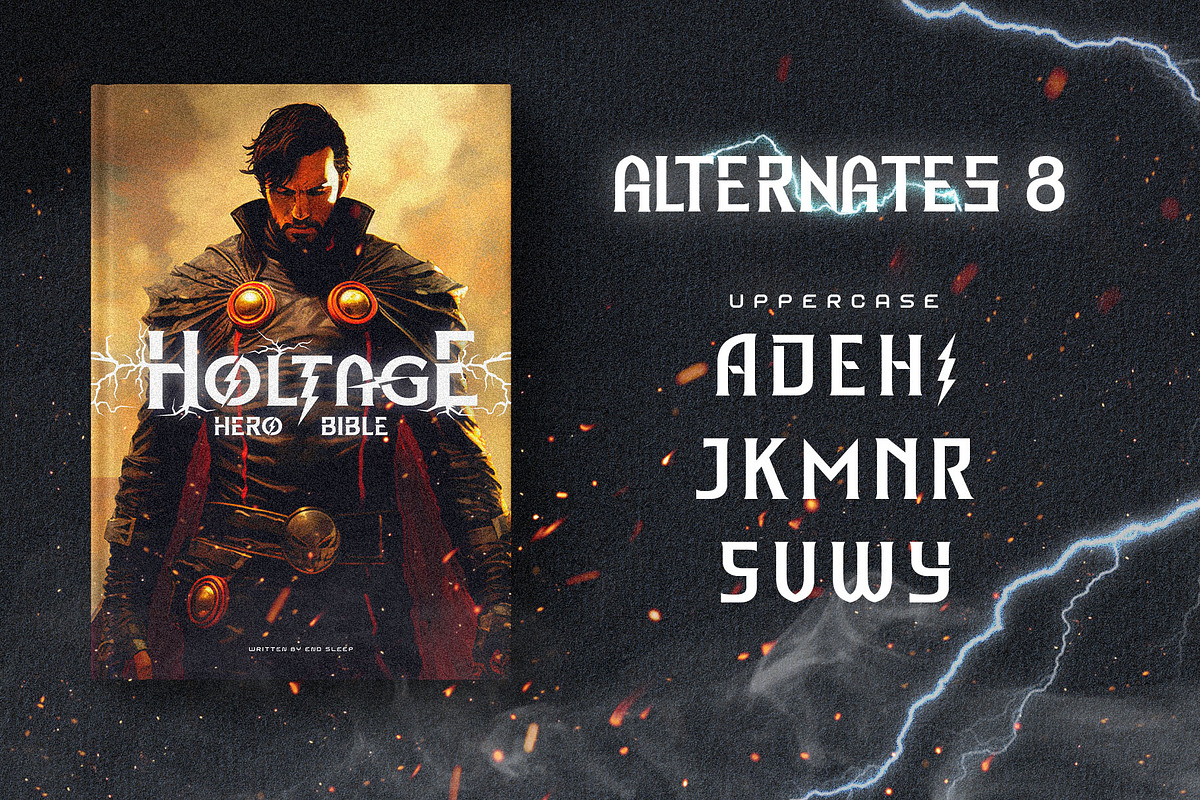 Electrone Superhero Font, a Sans Serif Font by alit design (Photo 19 of 21)