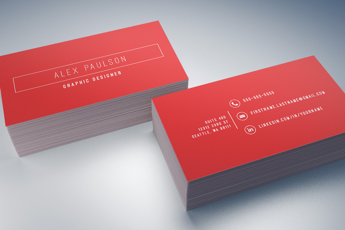 Modern Minimal Business Card 001, a Business Card Template by Nonaglyph Design (Photo 1 of 4)