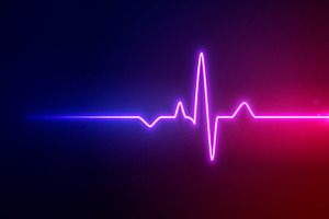 Medical ECG Heartbeat Display, a Background Graphic by Black White Mouse Design