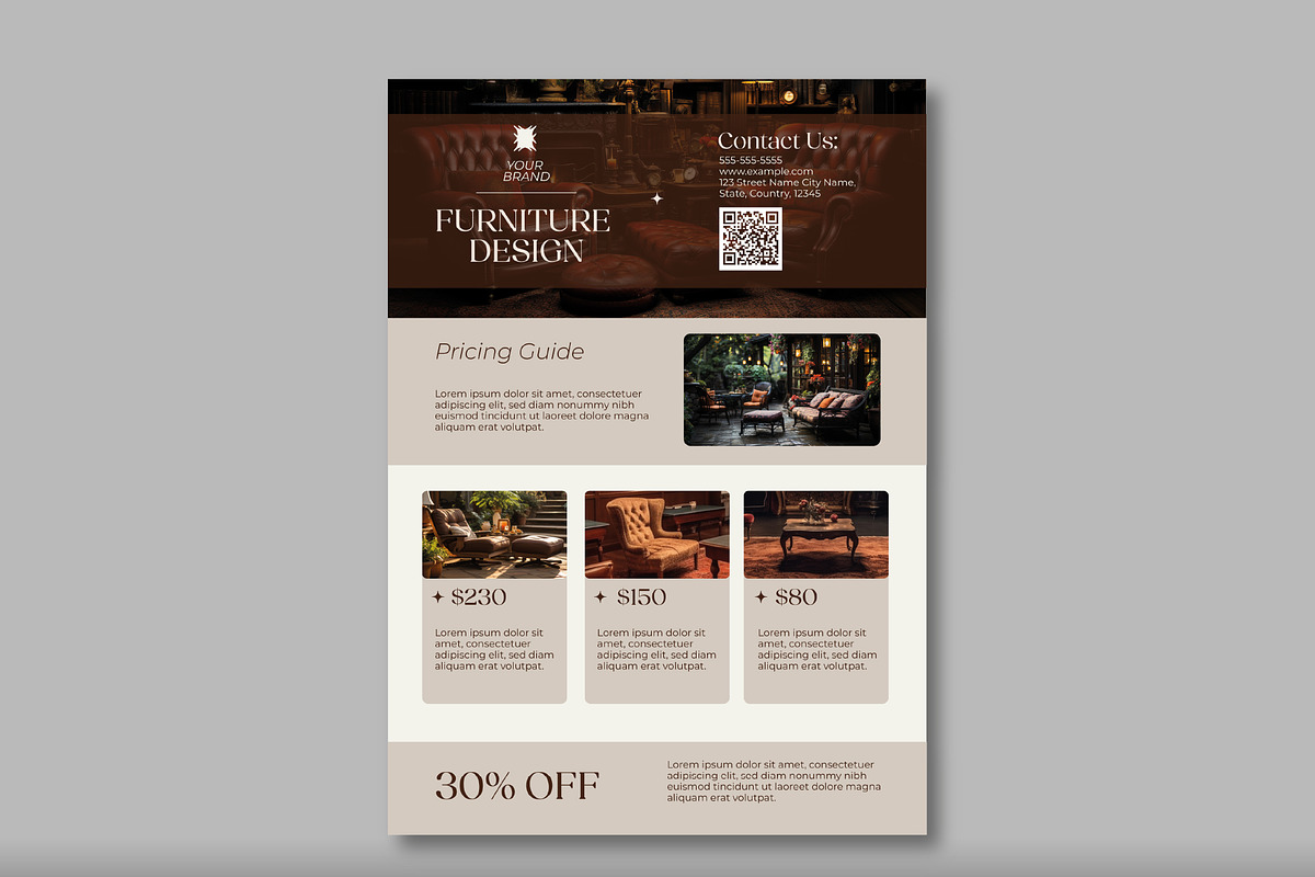 Furniture Design Pricing Flyer, a Templates & Theme by studiogstock (Photo 3 of 3)