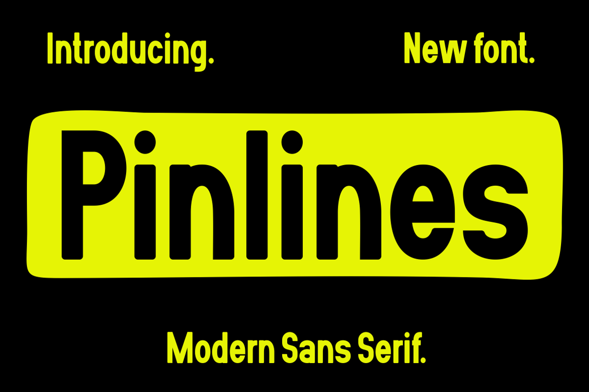 Pinlines, a Sans Serif Font by maxstrim_graphich
