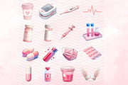 Healthcare Medical Elements Clipart, a Healthcare Illustration by Coral Beauty (Thumbnail 4 of 4)