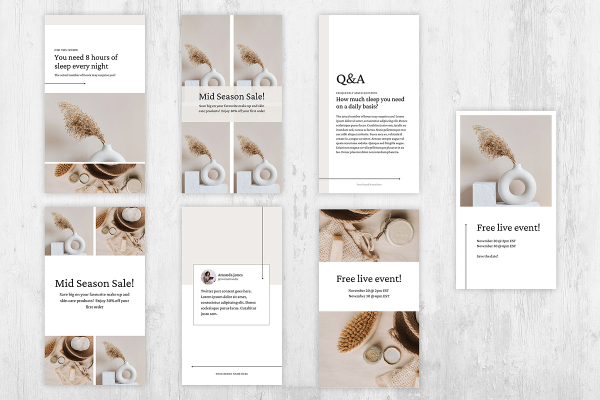 15 Instagram Templates for Canva, a Social Media Template by Paperweight Memories (Photo 6 of 8)