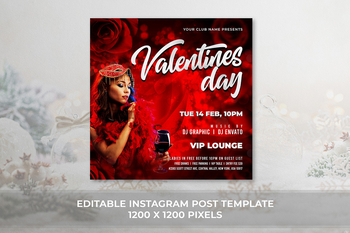 Valentines Party Flyer, a Flyer Template by DesignDevisers (Photo 6 of 9)