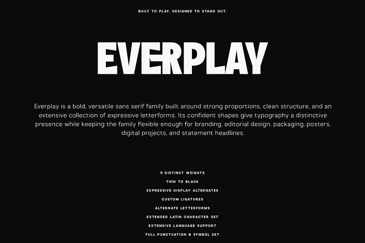 Everplay – Modern Display Typeface, a Serif Font by VP Fonts (Photo 2 of 37)