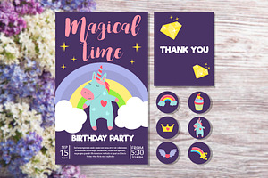 Magic Unicorn Collection Vector