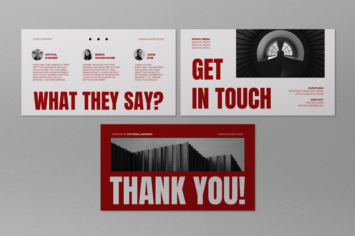 Red Gothic Architecture Power Point, a Presentation Template by graphicook (Photo 5 of 5)