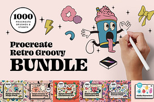 Procreate Retro Groovy Bundle
