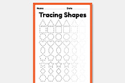 Tracing Shapes Worksheets, an Education Illustration by TukTuk Design (Thumbnail 5 of 6)