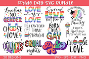 Retro Pride Day LGBTQ SVG Bundle PNG, a Seasonal Illustration by Freeling Design House (Thumbnail 1 of 5)