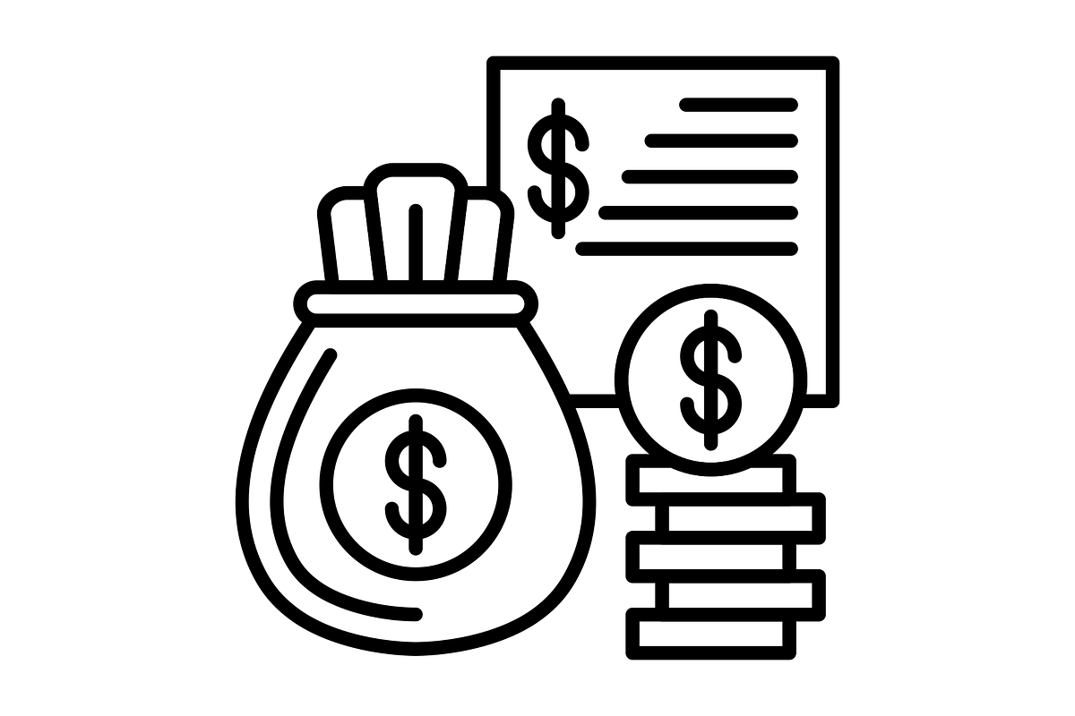 Budget Line Icon, an Outline Icon by Pexelpy (Photo 2 of 2)