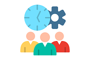 Clock Flat Icon, a Duotone Icon by Pexelpy (Thumbnail 2 of 2)