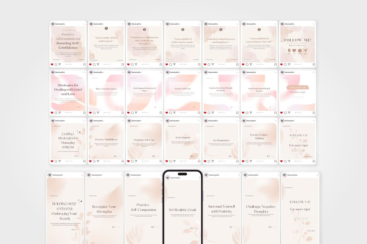 Mental Health Coach Carousel Bundle, a Social Media Template by Aks-Designs (Photo 6 of 6)